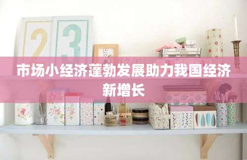 市场小经济蓬勃发展助力我国经济新增长