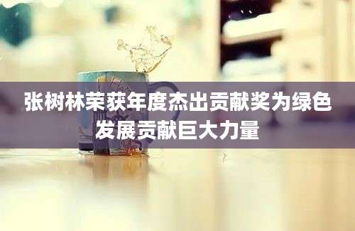 张树林荣获年度杰出贡献奖为绿色发展贡献巨大力量