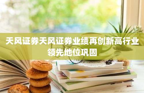 天风证券天风证券业绩再创新高行业领先地位巩固