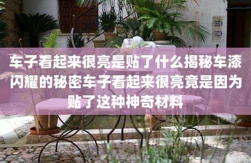车子看起来很亮是贴了什么揭秘车漆闪耀的秘密车子看起来很亮竟是因为贴了这种神奇材料