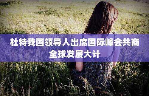 杜特我国领导人出席国际峰会共商全球发展大计