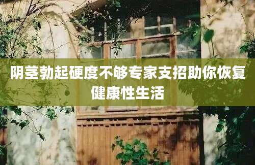 阴茎勃起硬度不够专家支招助你恢复健康性生活