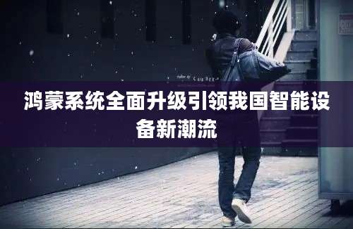 鸿蒙系统全面升级引领我国智能设备新潮流