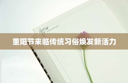 重阳节来临传统习俗焕发新活力