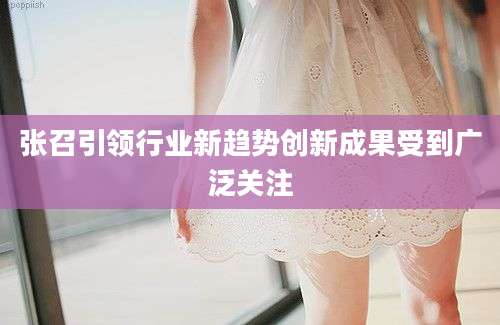 张召引领行业新趋势创新成果受到广泛关注