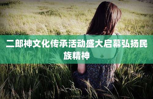 二郎神文化传承活动盛大启幕弘扬民族精神