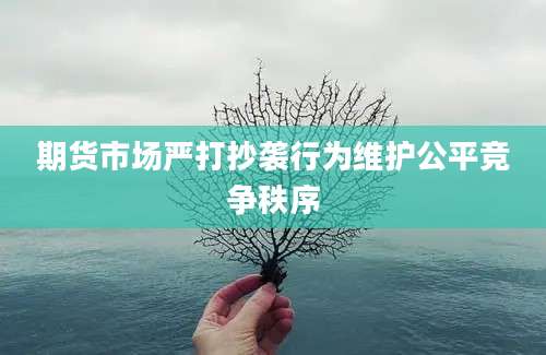 期货市场严打抄袭行为维护公平竞争秩序