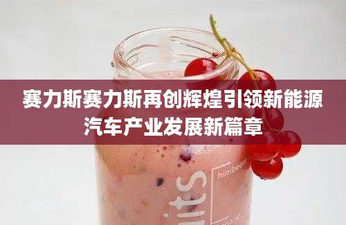 赛力斯赛力斯再创辉煌引领新能源汽车产业发展新篇章