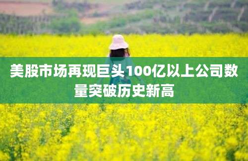 美股市场再现巨头100亿以上公司数量突破历史新高