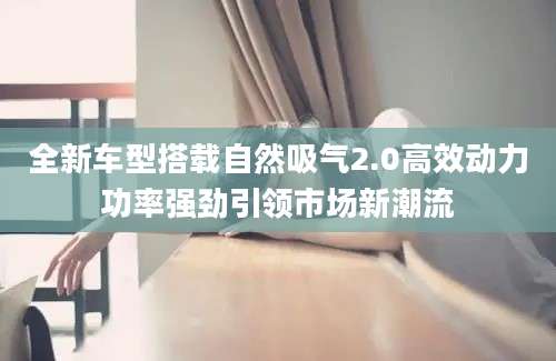 全新车型搭载自然吸气2.0高效动力功率强劲引领市场新潮流