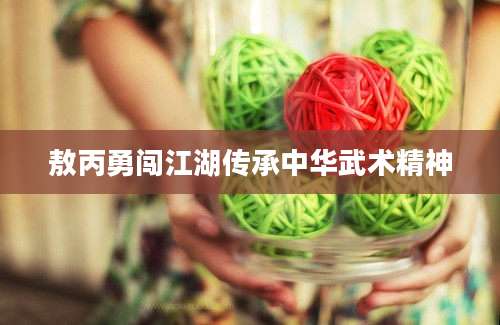 敖丙勇闯江湖传承中华武术精神