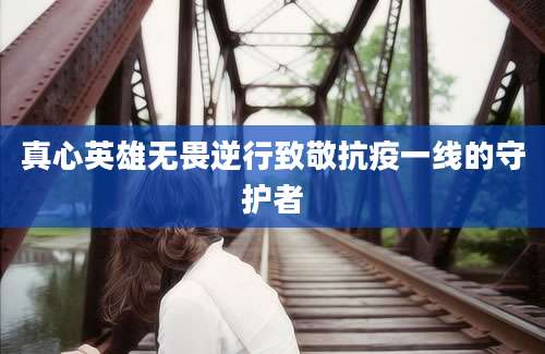真心英雄无畏逆行致敬抗疫一线的守护者