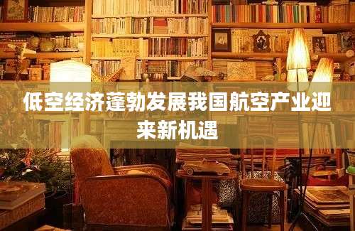 低空经济蓬勃发展我国航空产业迎来新机遇