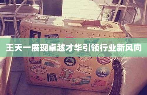 王天一展现卓越才华引领行业新风向