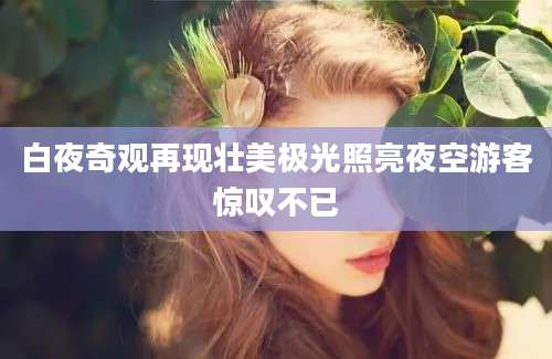 白夜奇观再现壮美极光照亮夜空游客惊叹不已