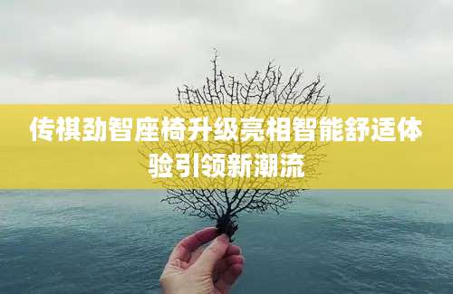 传祺劲智座椅升级亮相智能舒适体验引领新潮流