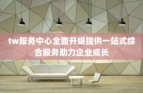 tw服务中心全面升级提供一站式综合服务助力企业成长