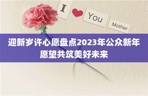 迎新岁许心愿盘点2023年公众新年愿望共筑美好未来