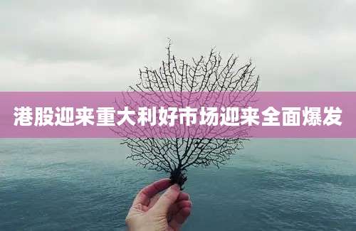 港股迎来重大利好市场迎来全面爆发