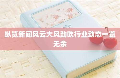 纵览新闻风云大风劲吹行业动态一览无余