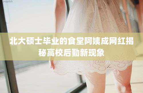 北大硕士毕业的食堂阿姨成网红揭秘高校后勤新现象