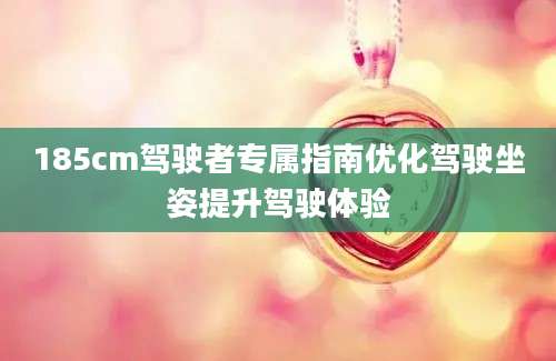 185cm驾驶者专属指南优化驾驶坐姿提升驾驶体验