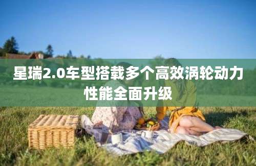 星瑞2.0车型搭载多个高效涡轮动力性能全面升级