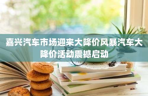 嘉兴汽车市场迎来大降价风暴汽车大降价活动震撼启动