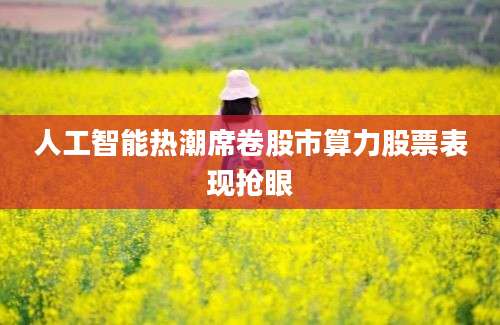 人工智能热潮席卷股市算力股票表现抢眼