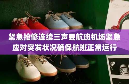 紧急抢修连续三声要航班机场紧急应对突发状况确保航班正常运行