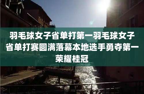 羽毛球女子省单打第一羽毛球女子省单打赛圆满落幕本地选手勇夺第一荣耀桂冠