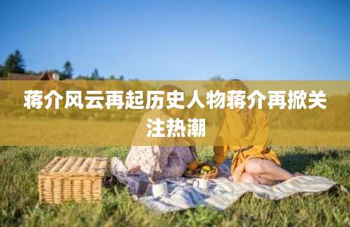 蒋介风云再起历史人物蒋介再掀关注热潮