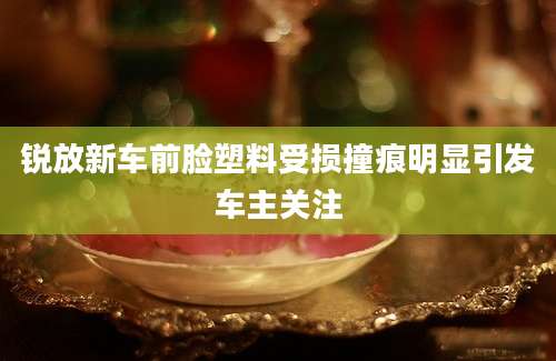 锐放新车前脸塑料受损撞痕明显引发车主关注