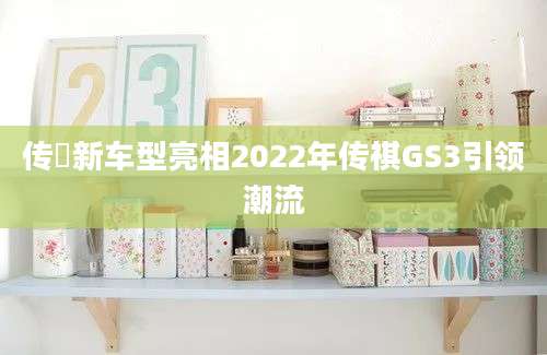传褀新车型亮相2022年传祺GS3引领潮流