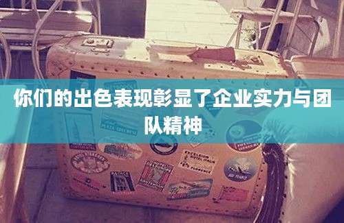 你们的出色表现彰显了企业实力与团队精神