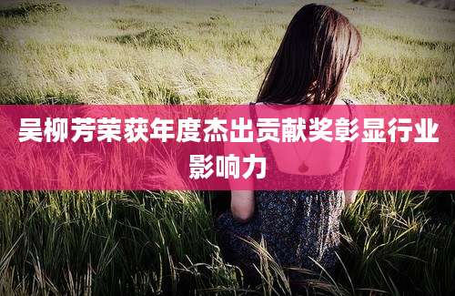 吴柳芳荣获年度杰出贡献奖彰显行业影响力