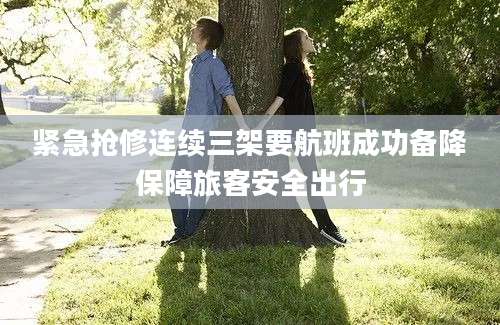 紧急抢修连续三架要航班成功备降保障旅客安全出行