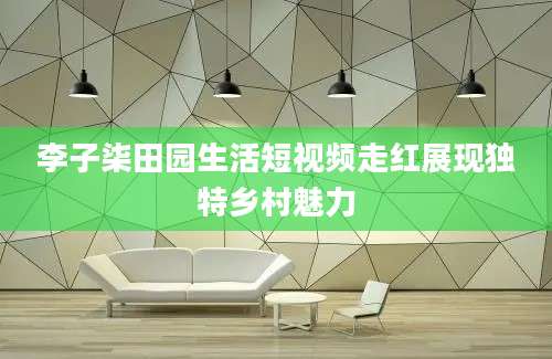 李子柒田园生活短视频走红展现独特乡村魅力