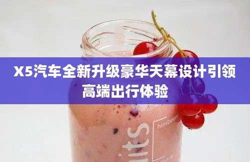 X5汽车全新升级豪华天幕设计引领高端出行体验