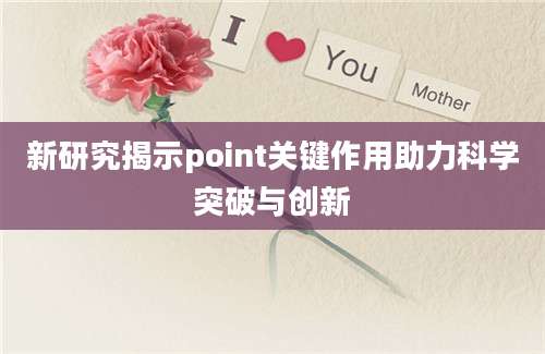 新研究揭示point关键作用助力科学突破与创新