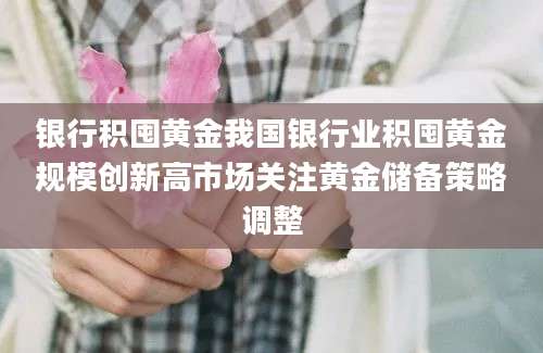 银行积囤黄金我国银行业积囤黄金规模创新高市场关注黄金储备策略调整