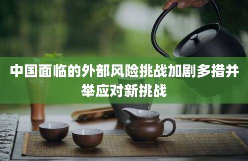 中国面临的外部风险挑战加剧多措并举应对新挑战