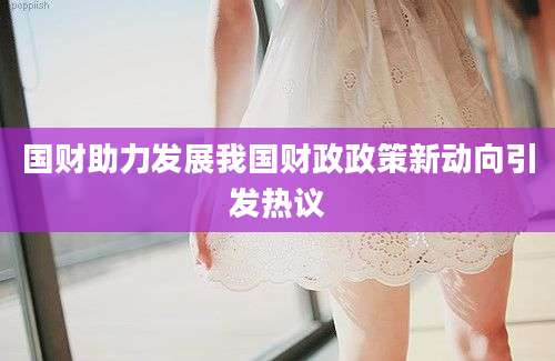 国财助力发展我国财政政策新动向引发热议
