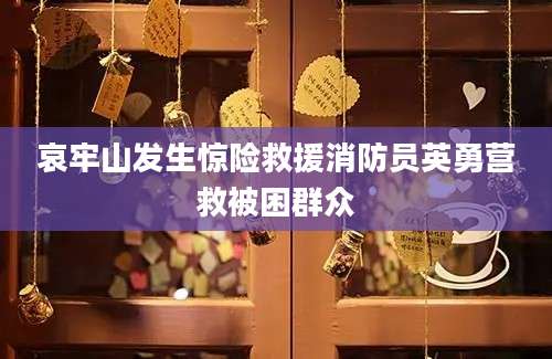 哀牢山发生惊险救援消防员英勇营救被困群众