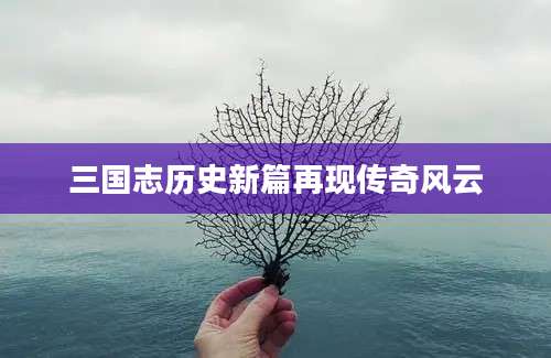 三国志历史新篇再现传奇风云