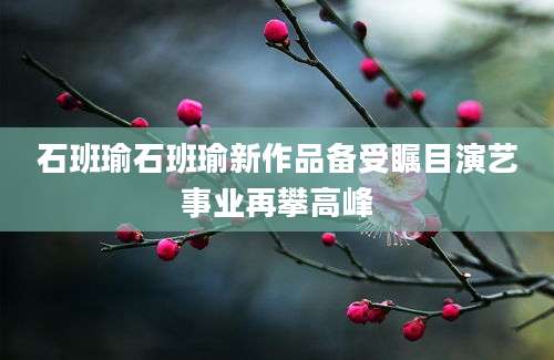 石班瑜石班瑜新作品备受瞩目演艺事业再攀高峰