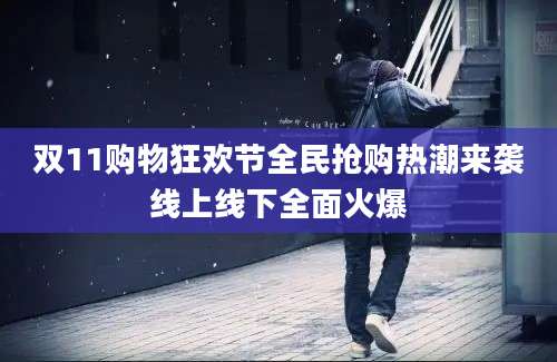 双11购物狂欢节全民抢购热潮来袭线上线下全面火爆