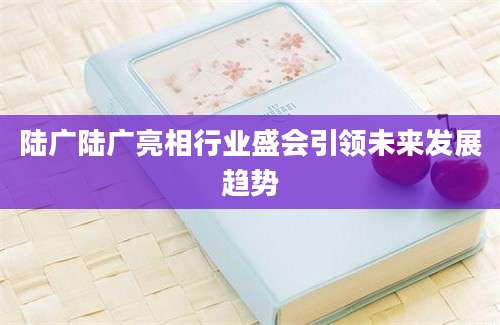 陆广陆广亮相行业盛会引领未来发展趋势