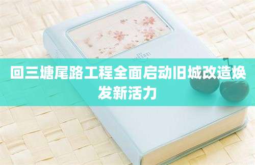 回三塘尾路工程全面启动旧城改造焕发新活力