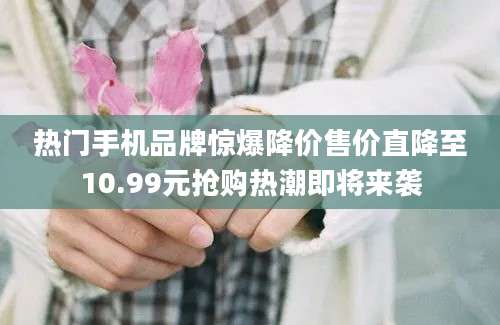 热门手机品牌惊爆降价售价直降至10.99元抢购热潮即将来袭